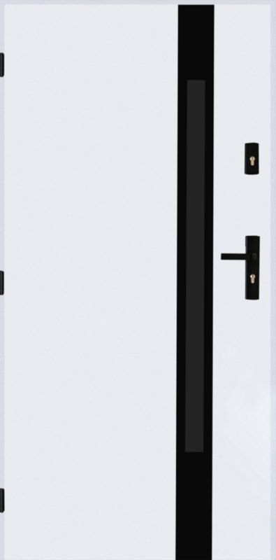 Drzwi zewnętrzne Pantor Etna Black 90 lewe biały