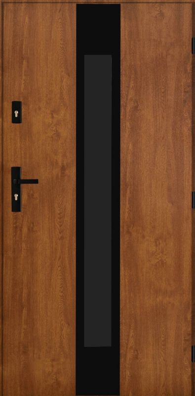 Drzwi zewnętrzne Pantor K2 90 prawe złoty dąb black