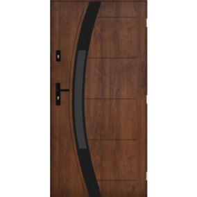 Drzwi zewnętrzne Pantor Mont Blanc 90 prawe orzech black