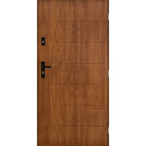 Drzwi zewnętrzne Pantor Olimp 80 prawe złoty dąb black