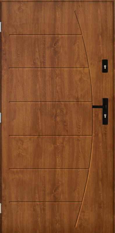 Drzwi zewnętrzne Pantor Olimp 90 lewe złoty dąb black