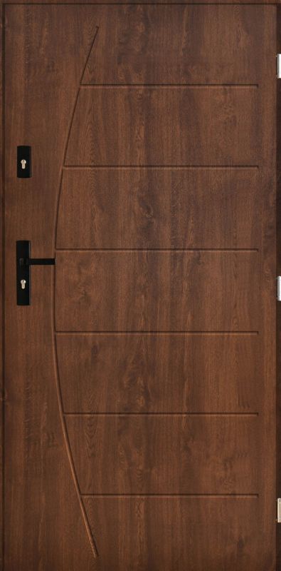 Drzwi zewnętrzne Pantor Olimp 90 prawe orzech black