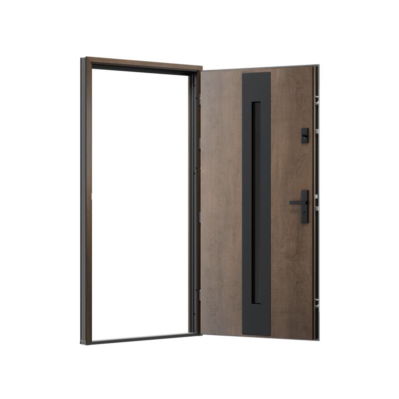 Drzwi zewnętrzne pasywne O.K.DOORS HOLM P90 90 prawe toffee
