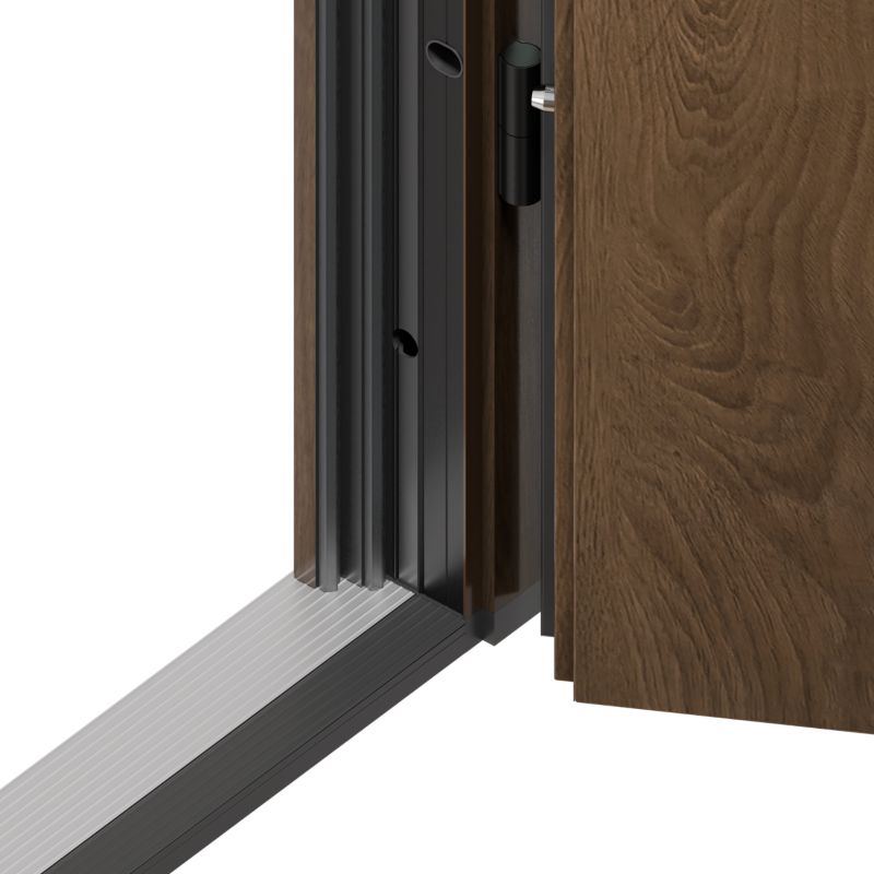 Drzwi zewnętrzne pasywne O.K.DOORS HOLM P90 90 prawe toffee