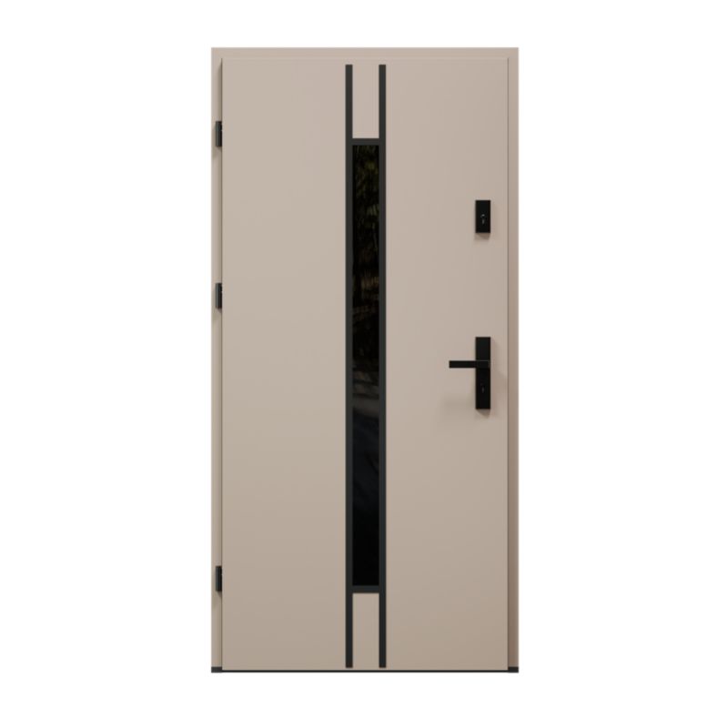Drzwi zewnętrzne pasywne O.K.DOORS LANTAN P90 90 lewe warm grey