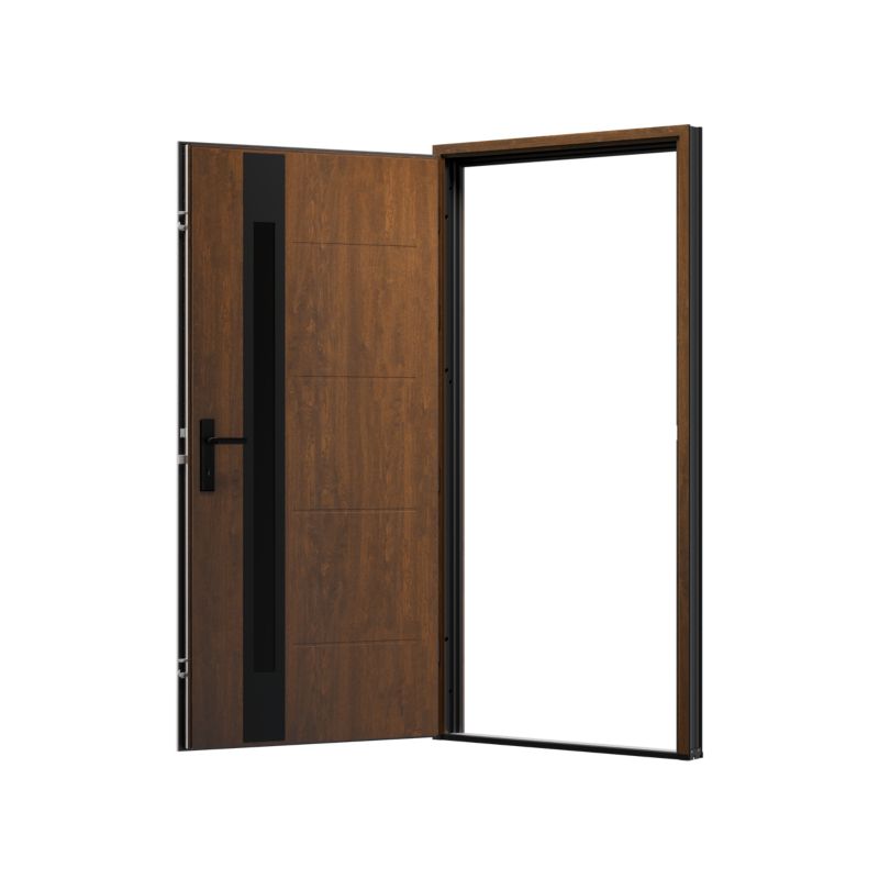 Drzwi zewnętrzne pasywne O.K.DOORS NEODYM P90 90 lewe orzech