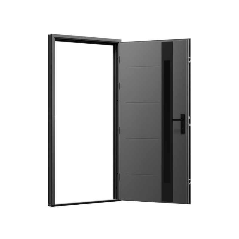 Drzwi zewnętrzne pasywne O.K.DOORS NEODYM P90 90 prawe antracyt