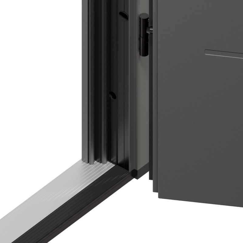 Drzwi zewnętrzne pasywne O.K.DOORS NEODYM P90 90 prawe antracyt