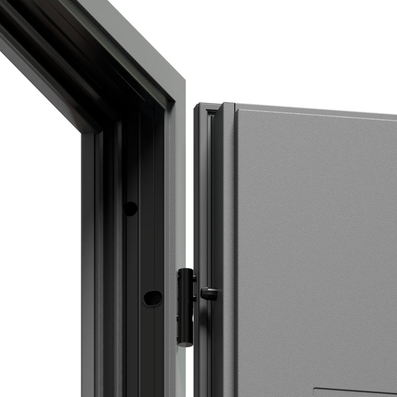 Drzwi zewnętrzne pasywne O.K.DOORS NEODYM P90 90 prawe antracyt