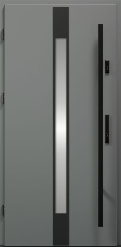 Drzwi zewnętrzne pasywne O.K.DOORS PROMET P90 90 lewe antracyt
