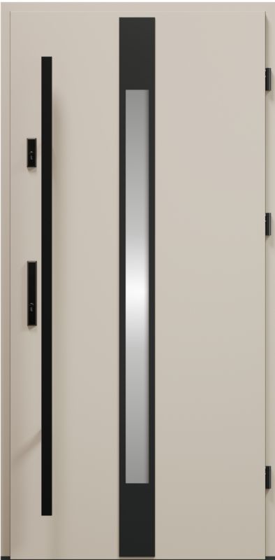 Drzwi zewnętrzne pasywne O.K.DOORS PROMET P90 90 prawe kashmir