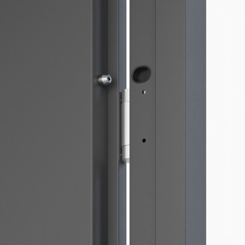 Drzwi zewnętrzne pełne O.K. Doors Artemida P55 80 prawe antracyt