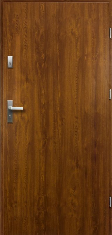 Drzwi zewnętrzne pełne O.K. Doors Artemida P55 90 prawe złoty dąb