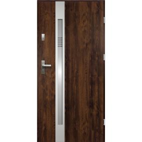 Drzwi zewnętrzne pełne O.K. Doors Aurelia 90 prawe orzech