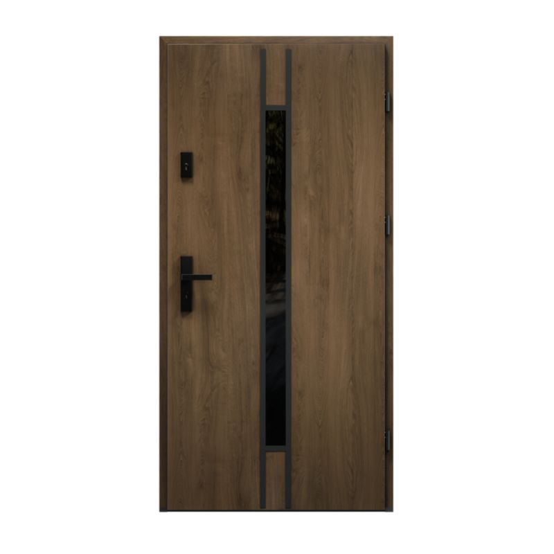 Drzwi zewnętrzne Radex Lantan P90 90 prawe toffee