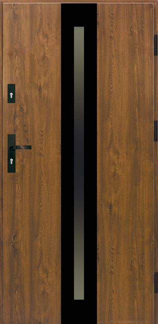 Drzwi zewnętrzne Splendoor Ebro Passive 90 prawe orzech