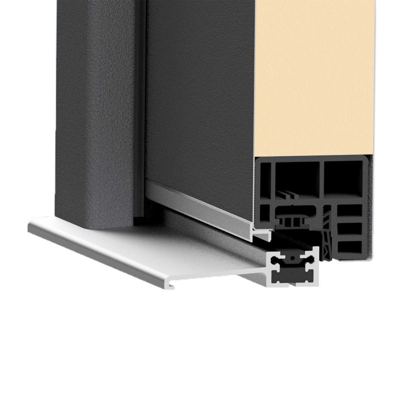 Drzwi zewnętrzne Splendoor Ebro Passive 90 prawe orzech