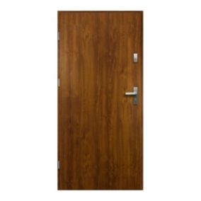 Drzwi zewnętrzne / wewnątrzklatkowe pełne O.K. Doors Artemida P55 80 lewe złoty dąb