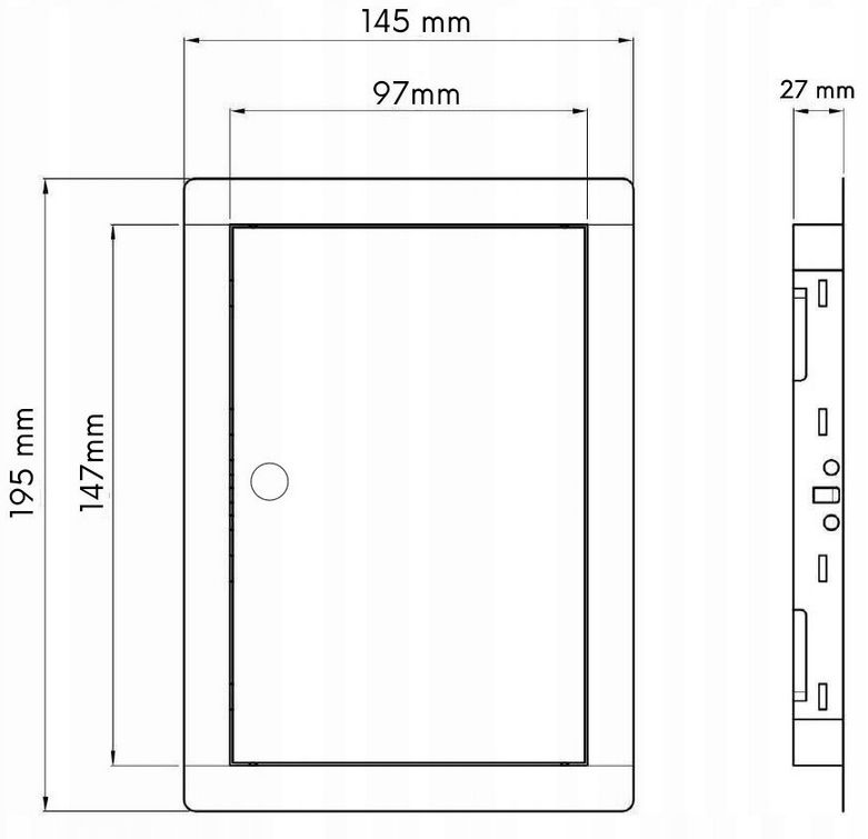 Drzwiczki FEINZ Rewizyjne Metalowe Zamek 10X15Cm Polskie 1 szt.