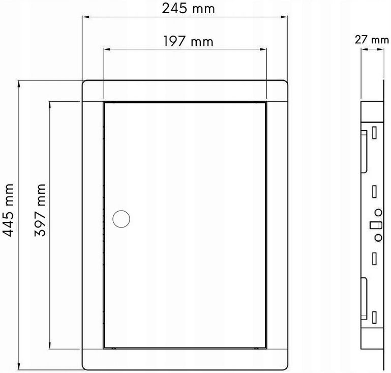Drzwiczki FEINZ Rewizyjne Metalowe Zamek 20X40Cm Polskie 1 szt.