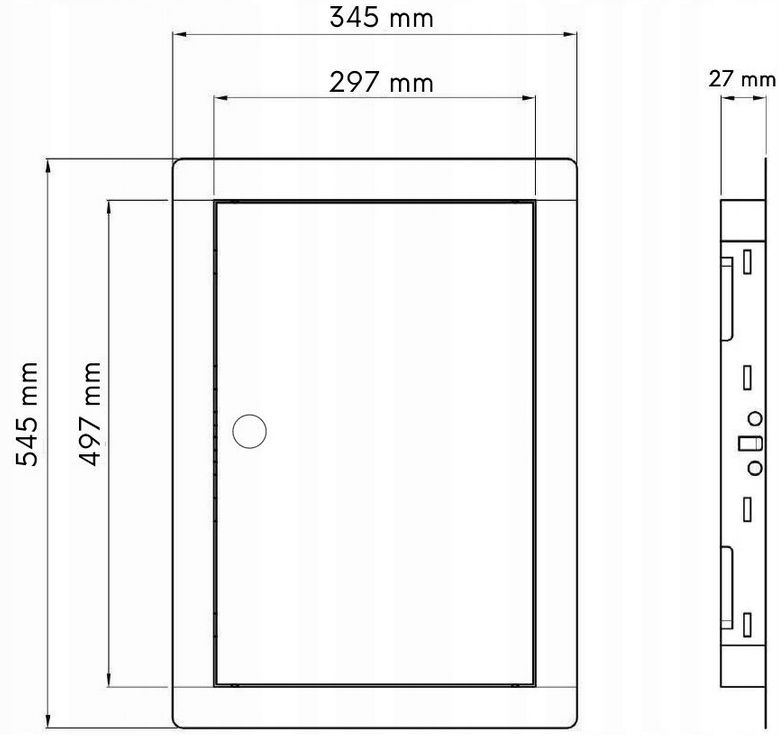 Drzwiczki FEINZ Rewizyjne Metalowe Zamek 30X50Cm Polskie 1 szt.