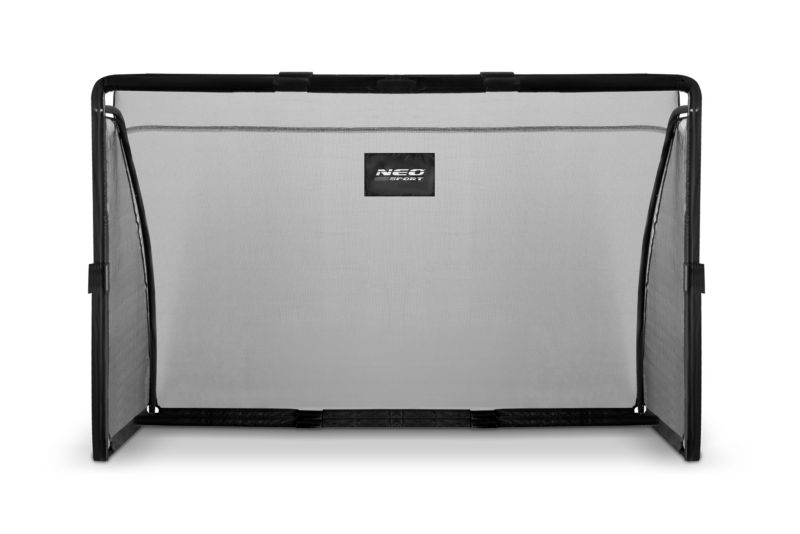 Duża bramka do piłki nożnej Neo-Sport NS-497 bramka piłkarska 300x200x90 cm stalowa czarna 1 szt.