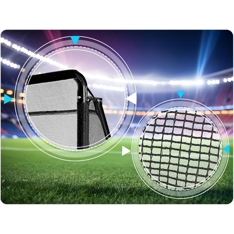 Duża bramka do piłki nożnej Neo-Sport NS-497 bramka piłkarska 300x200x90 cm stalowa czarna 1 szt.