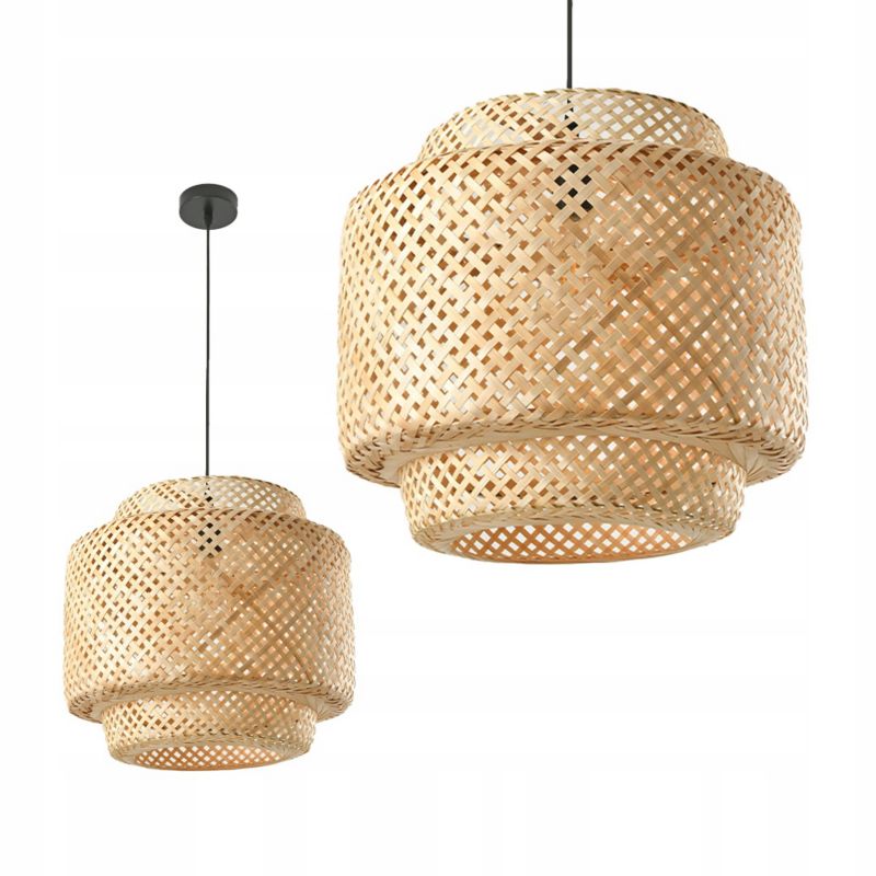 Duża Lampa Boho 40cm LLS Bambusowa E27 1szt.