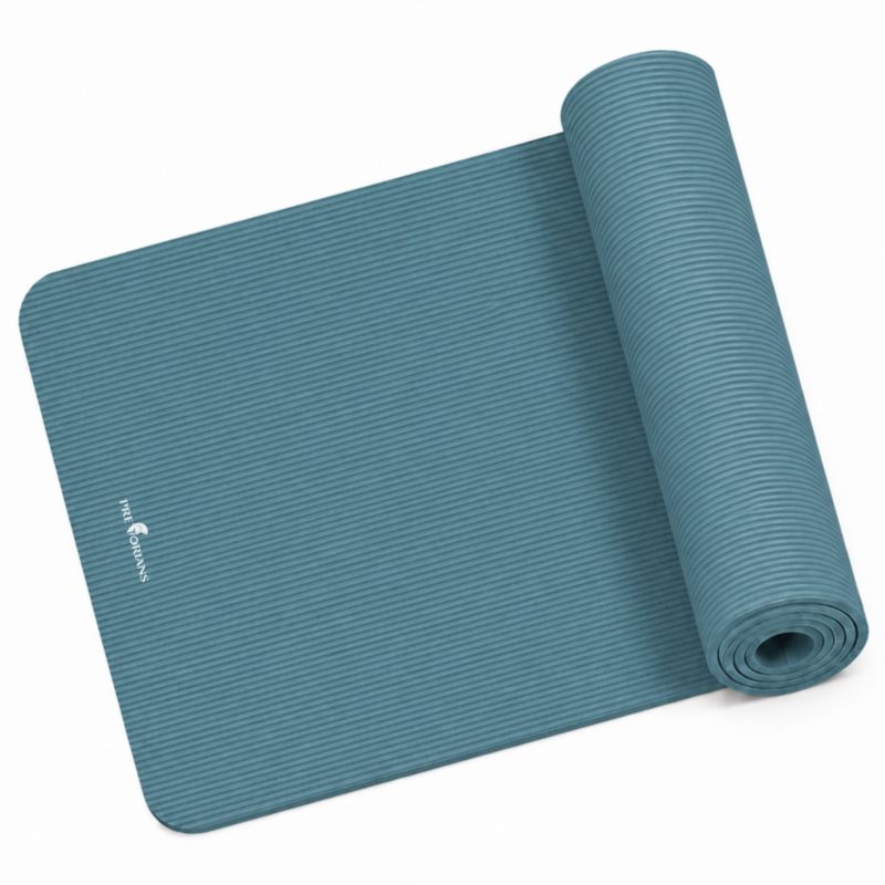 Duża mata do ćwiczeń Be-active.pl 190x100x1,5 cm antypoślizgowa gimnastyczna mata do jogi pilatesu fitness 1 szt. niebieska