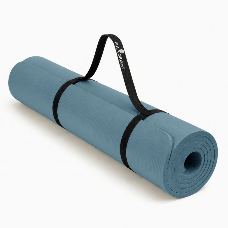 Duża mata do ćwiczeń Be-active.pl 190x100x1,5 cm antypoślizgowa gimnastyczna mata do jogi pilatesu fitness 1 szt. niebieska