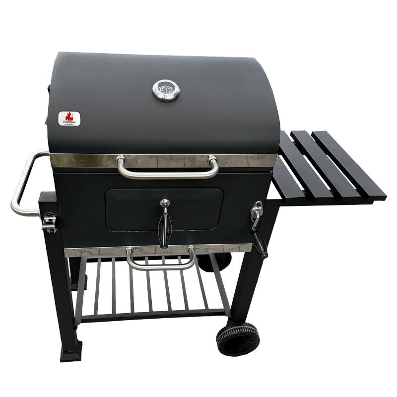 Duży grill węglowy 4iQ Group 113,5x50x107cm ogrodowy z pokrywą 1szt.