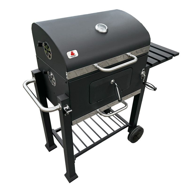 Duży grill węglowy 4iQ Group 113,5x50x107cm ogrodowy z pokrywą oraz pokrowcem 1szt.