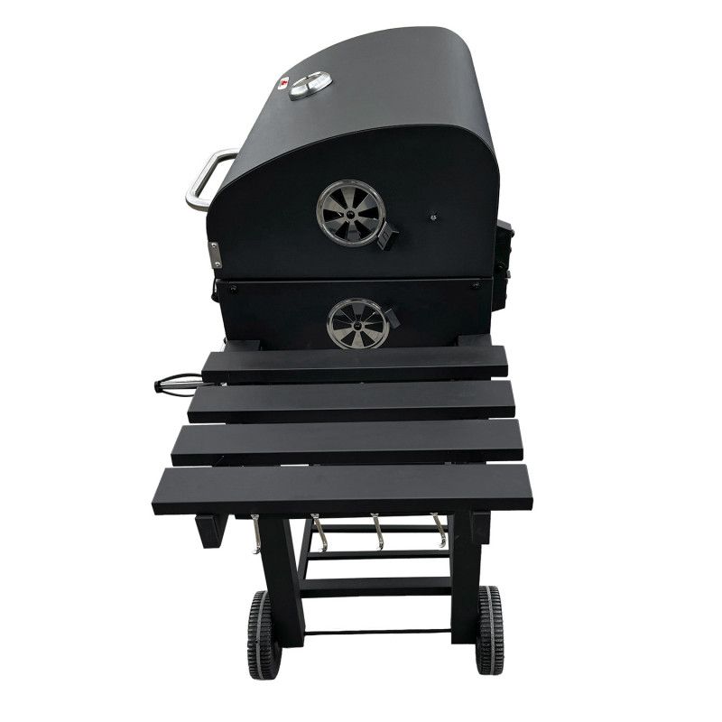 Duży grill węglowy 4iQ Group 113,5x50x107cm ogrodowy z pokrywą oraz pokrowcem 1szt.
