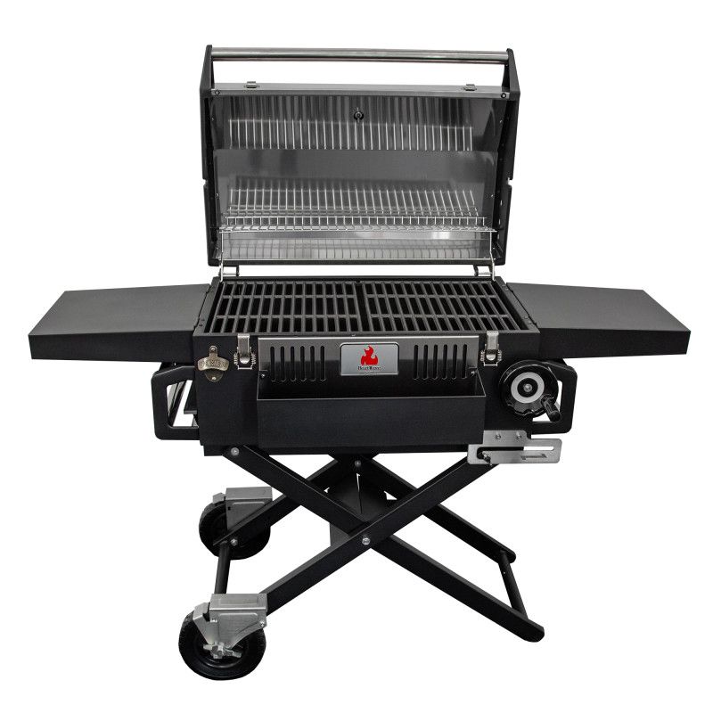 Duży Grill węglowy 4iQ Group LUX 139X57X100 cm PREMIUM stalowy z żeliwnym rusztem 1szt.