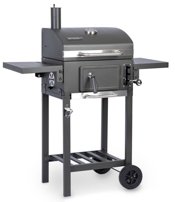 Duży grill węglowy Berdsen BD-892 42 x 31,5 cm ogrodowy z kominem i półkami 1 szt.