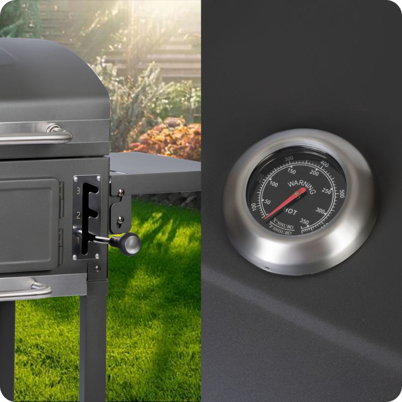 Duży grill węglowy Berdsen BD-892 42 x 31,5 cm ogrodowy z półkami 1 szt.