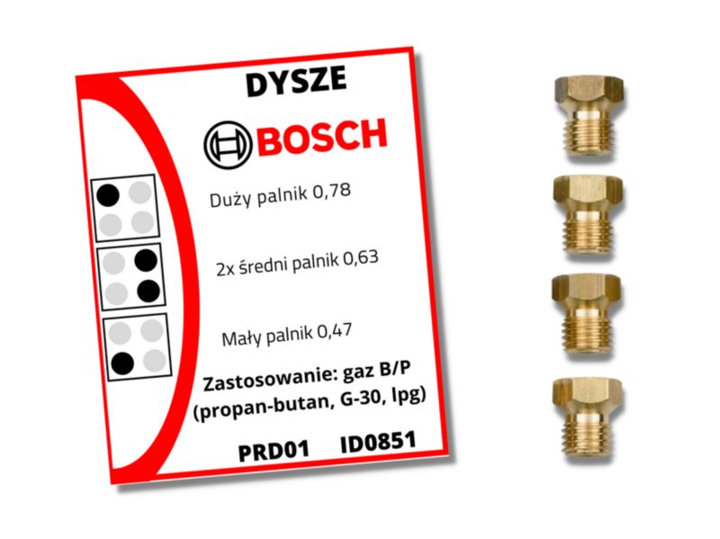 Dysze gazowe Bosch do gazu propan-butan - 1 kpl