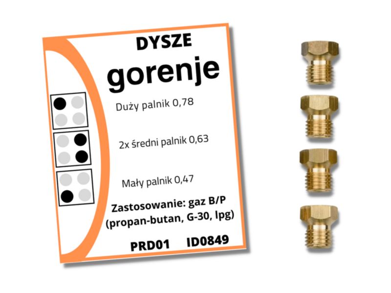 Dysze gazowe Gorenje do gazu propan-butan- 1 kpl