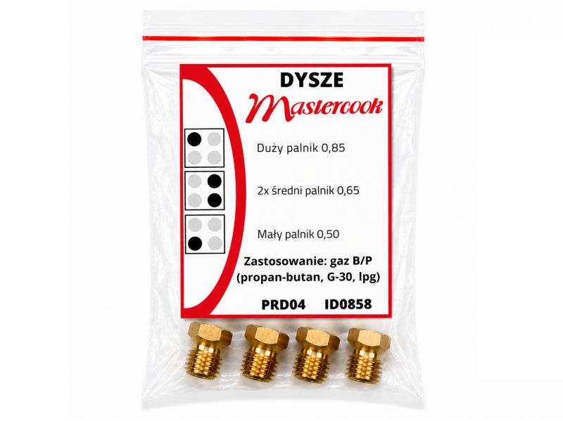 Dysze gazowe Mastercook do gazu propan-butan - 1 kpl