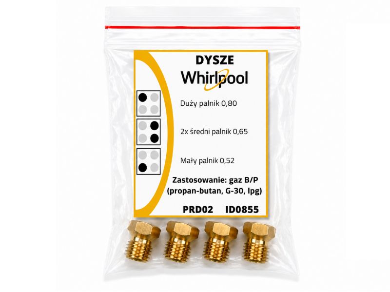 Dysze gazowe Whirlpool do kuchenki, płyty gazowej - gaz butlowy - 1 kpl