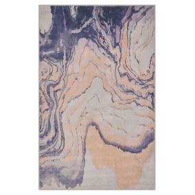 Dywan 140 x 200 cm beżowo-niebieski Gebze 1 szt.