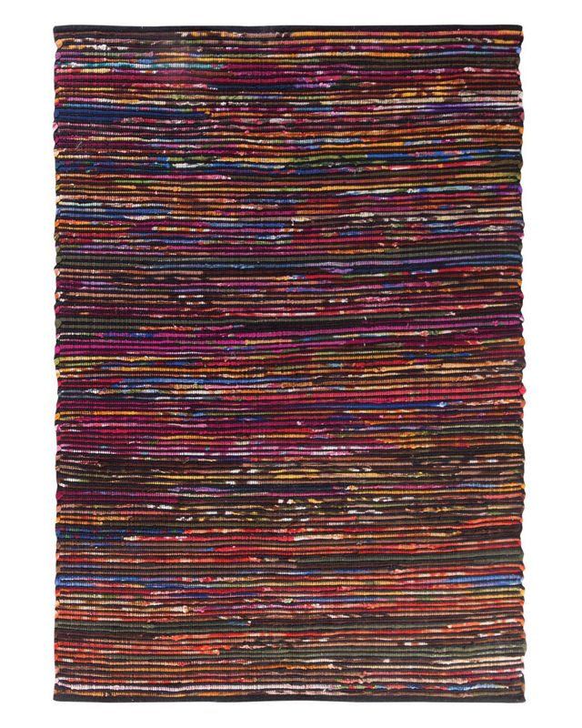 Dywan 140 x 200 cm wielokolorowy czarny Bartin 1 szt.