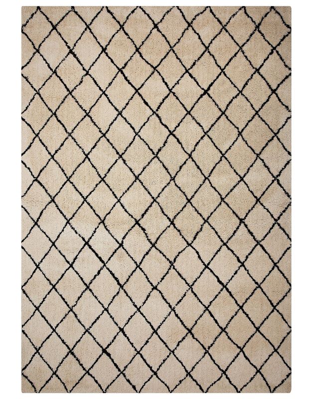 Dywan 160 x 230 cm beżowo-czarny Midyat 1 szt.