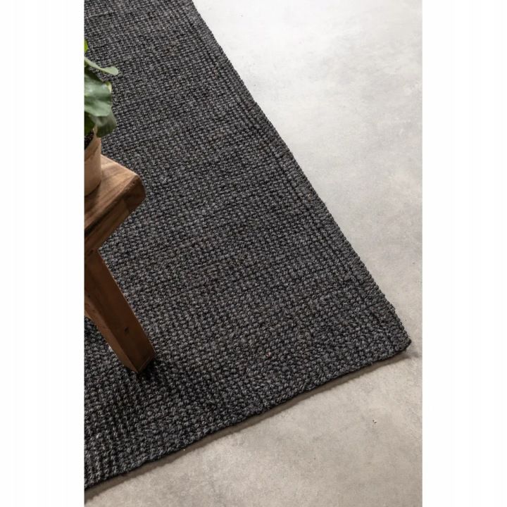 Dywan 190x280cm naturalny czarny z juty marki Hanse Home do salonu, 1 szt.