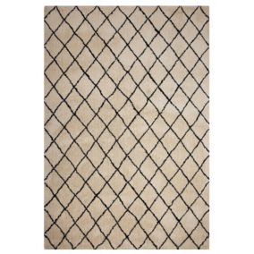 Dywan 200 x 300 cm beżowo-czarny Midyat 1 szt.