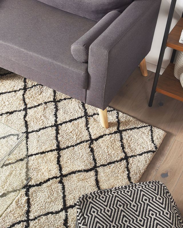 Dywan 200 x 300 cm beżowo-czarny Midyat 1 szt.