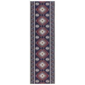 Dywan 60 x 200 cm niebiesko-czerwony Kangal 1 szt.
