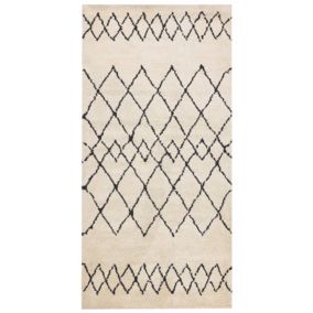 Dywan 80 x 150 cm beżowo-czarny Havsa 1 szt.