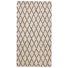 Dywan 80 x 150 cm beżowo-czarny Midyat 1 szt.