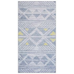Dywan 80 x 150 cm szaro-żółty Kargi 1 szt.